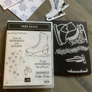 Stampin Up! Free Skate - Stamp and Die set (SOLD)